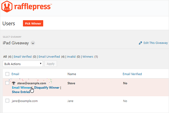 rafflepress wordpress