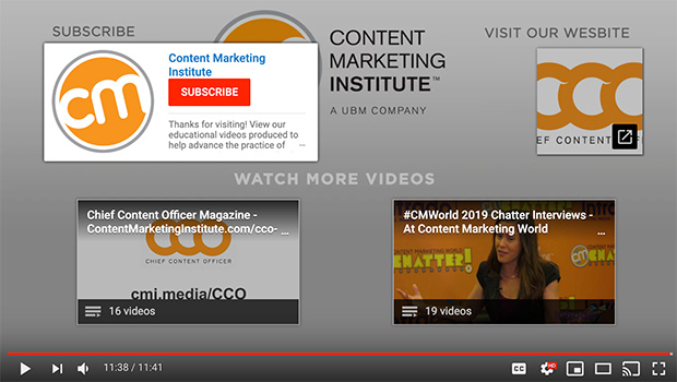 content marketing institute subscribe overlay