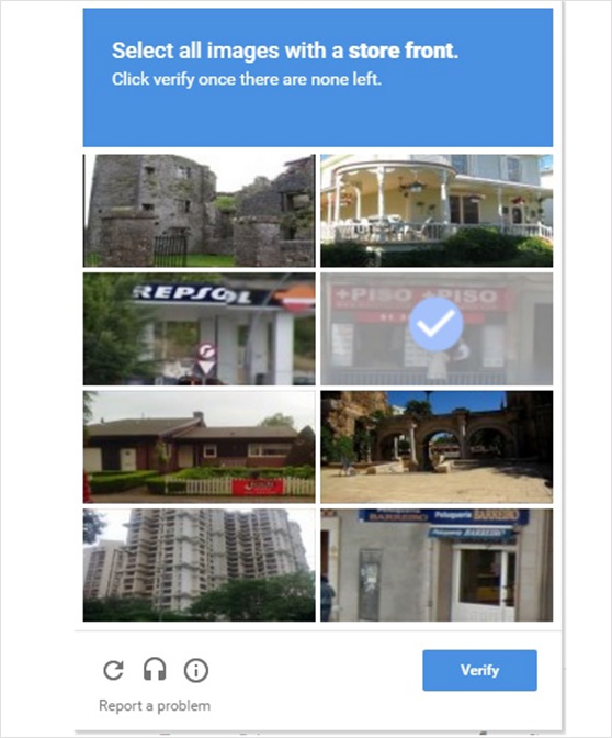 Image captcha example