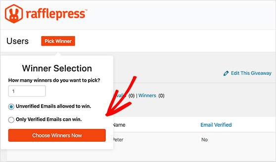 RafflePress How to Pick a Winner for a Giveaway