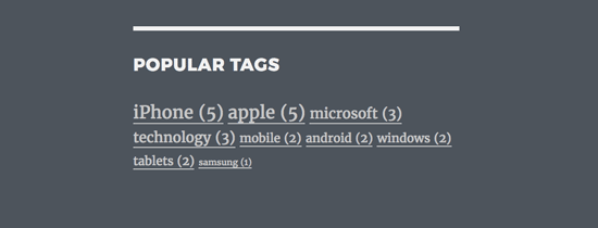 Popular tags