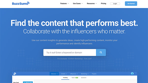 BuzzSumo social media marketing and discovery platform