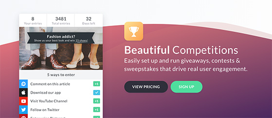 Gleam giveaways, alternatives to rafflecopter