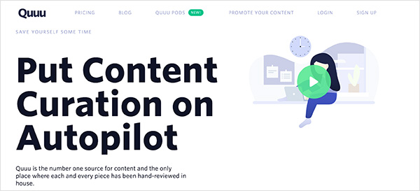 quuu content curation social media marketing tool