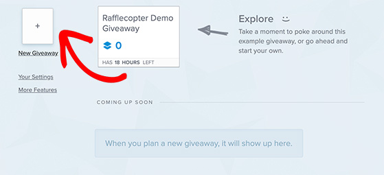 rafflecopter review create new giveaway