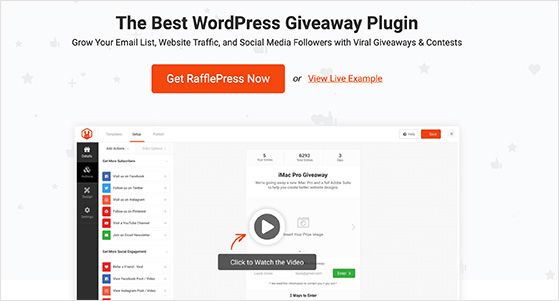 RafflePress best WordPress giveaway plugin and Rafflecopter alternatives