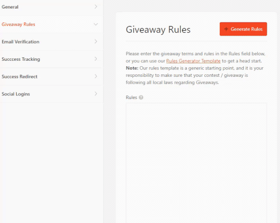 Generate contest rules