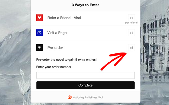 invent your own way for people to enter with RafflePress