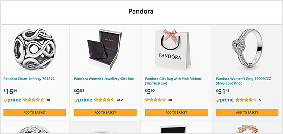 Pandora sells on multiple platforms like Amazon to promote their products