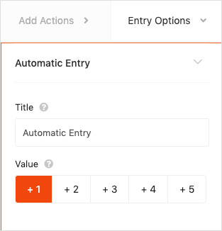 Automatic entry option in RafflePress