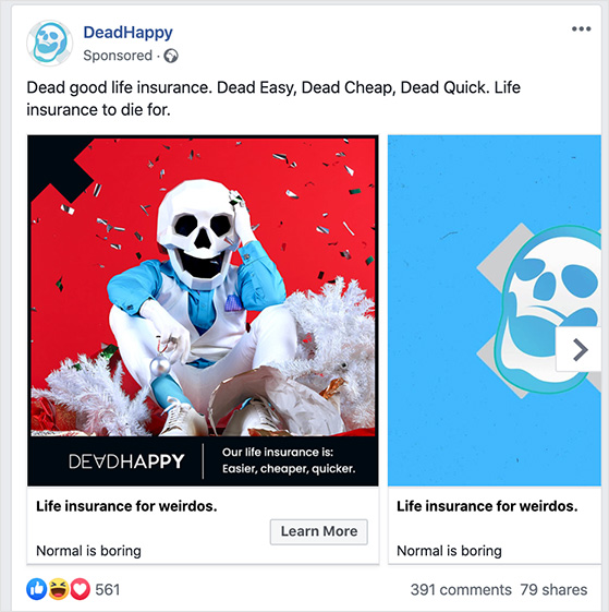 Facebook ads example