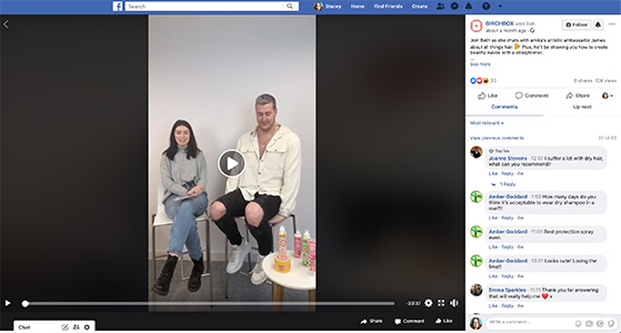 facebook live video