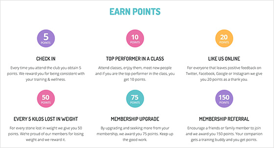 Gym rewards program