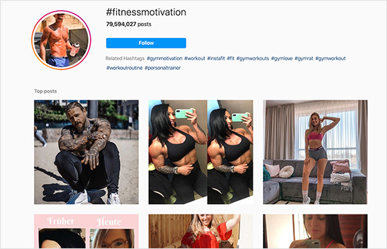 instagram fitness hashtags