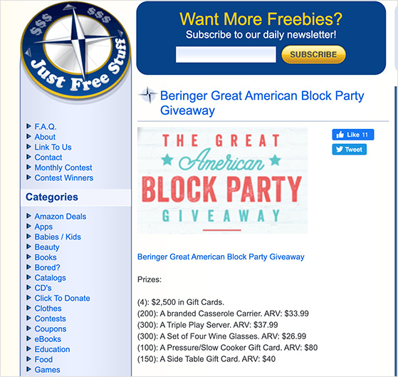 Giveaway Listing 2023 - World's best giveaways & sweepstakes