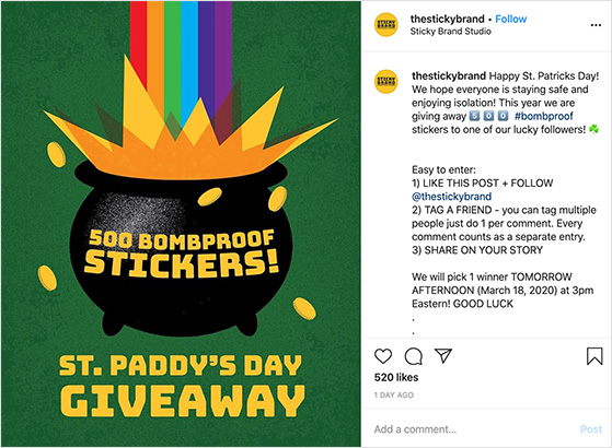 Instagram GiveAway Post template