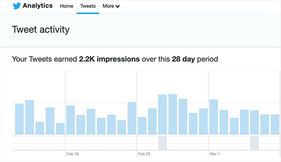 Twitter analytics tweet activity