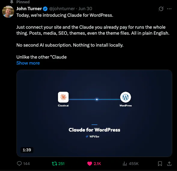 Example of a viral X post with a high repost and like count
