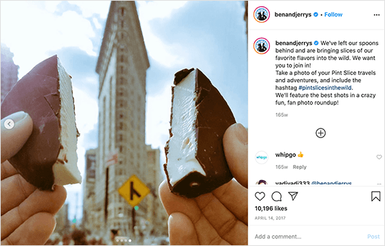 Ben and Jerry's UGC example