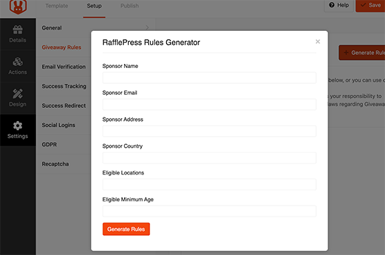 RafflePress Rules Generator