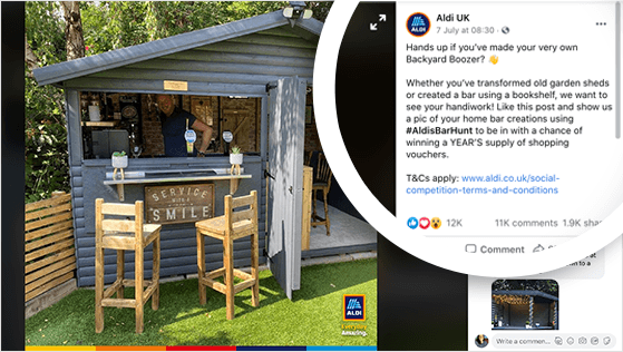 Aldi's home bar UGC contest