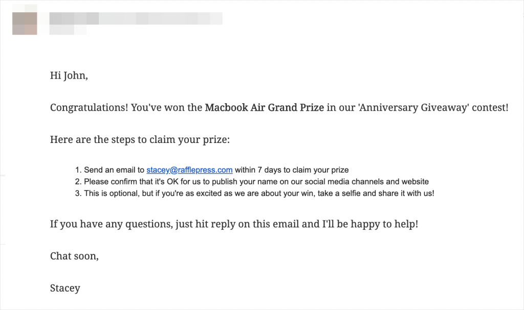 7 of the Best Giveaway Email Examples You Can Copy