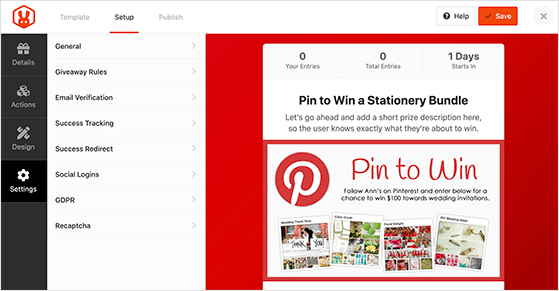 Pinterest Giveaway App. Run Giveaways and Contests on Pinterest