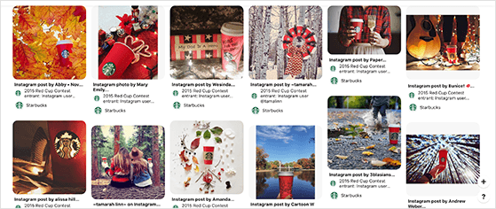 Starbucks Red Cup UGC Pinterest contest