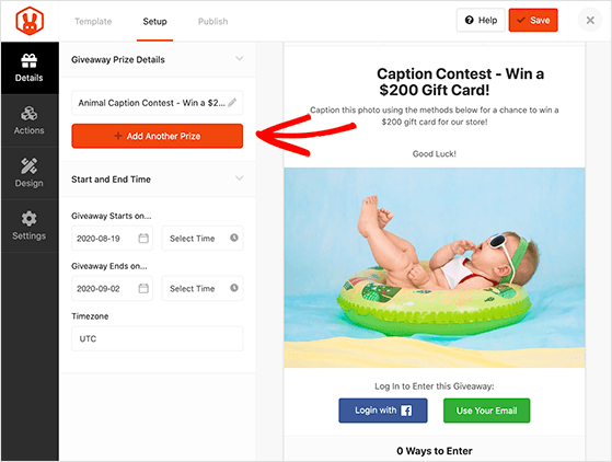 Add another prize to your contest