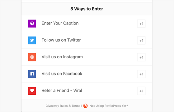 add bonus entry actions for users to secure more referral contest entries