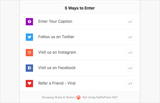 Add extra ways for users to enter your caption contest