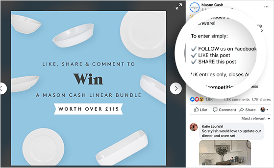 how to do a like and share contest on facebook