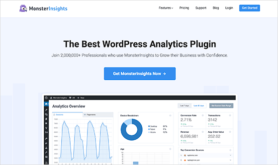 MonsterInsights best Google Analytics plugins for WordPress