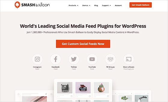 Smash Balloon best social media feeds plugin