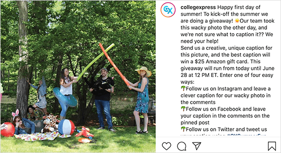 Summer caption contest example instagram