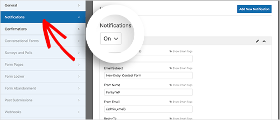 How to create a contact form in WordPress Step 4: configure your contact form notifications