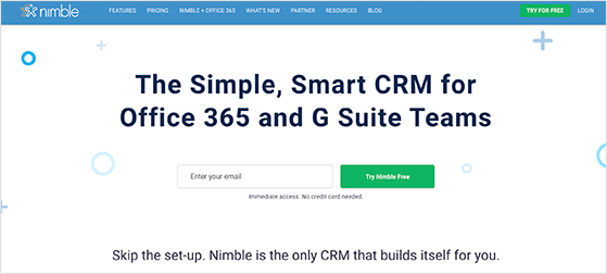 Nimble is the top CRM software for small businesses