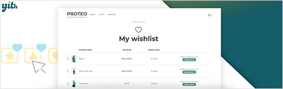 YITH WooCommerce wishlist plugin