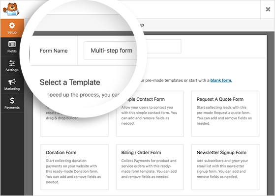 Create multi step form in WordPress