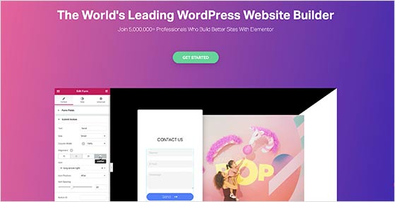 Elementor pro top landing page plugin for WordPress