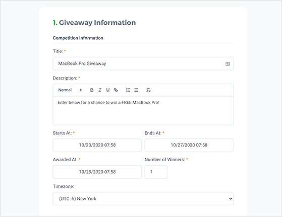 creating a giveaway with KingSumo vs RafflePress