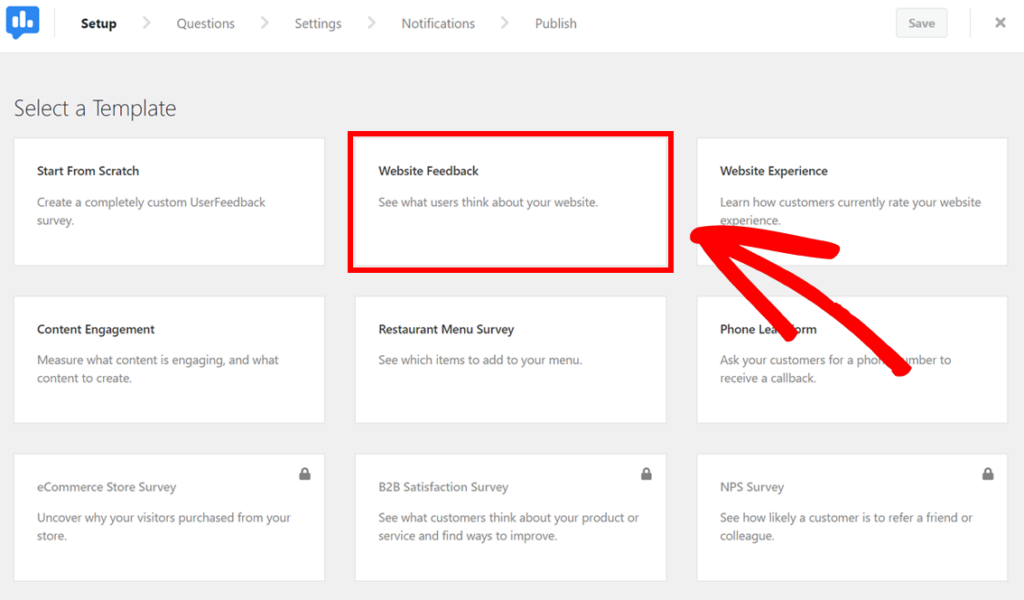 new-survey2-1024x600 - RafflePress Create a survey in UserFeedback on WordPress