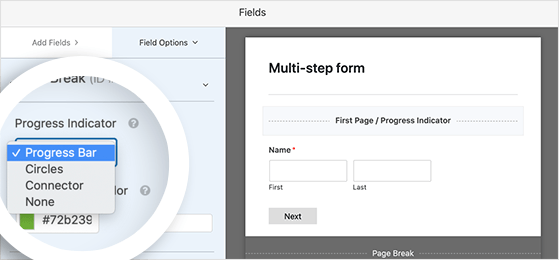 choose a progress bar style to customize