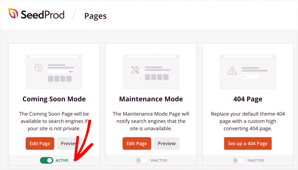 Activate coming soon mode for your WordPress website