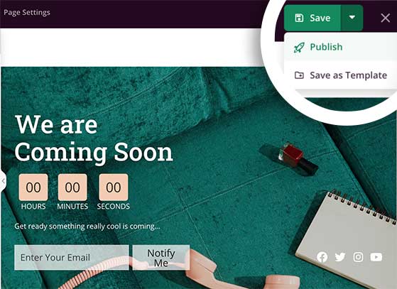 Publish your coming soon page in WordPress