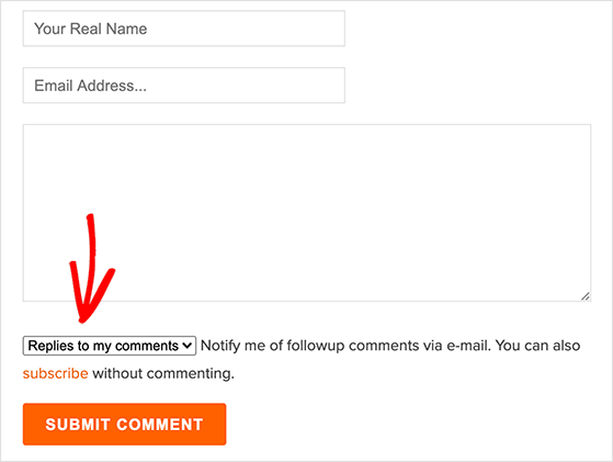 Allow users to subscribe to comment replies to get more blog comments