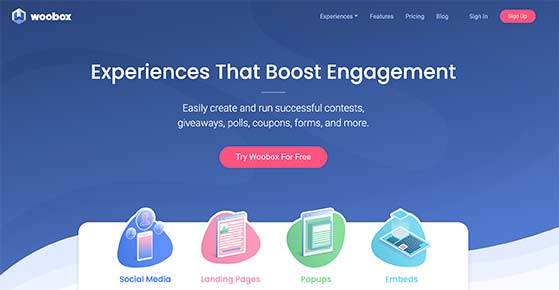 Woobox free social media contest tools