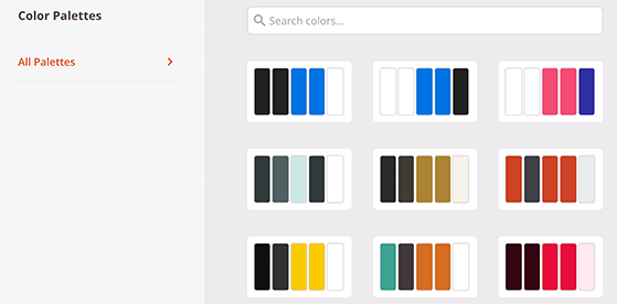 SeedProd landing page color palettes