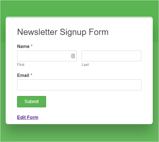 WPForms form landing pages