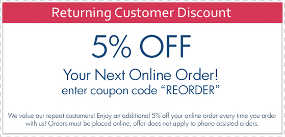 returning customer discount